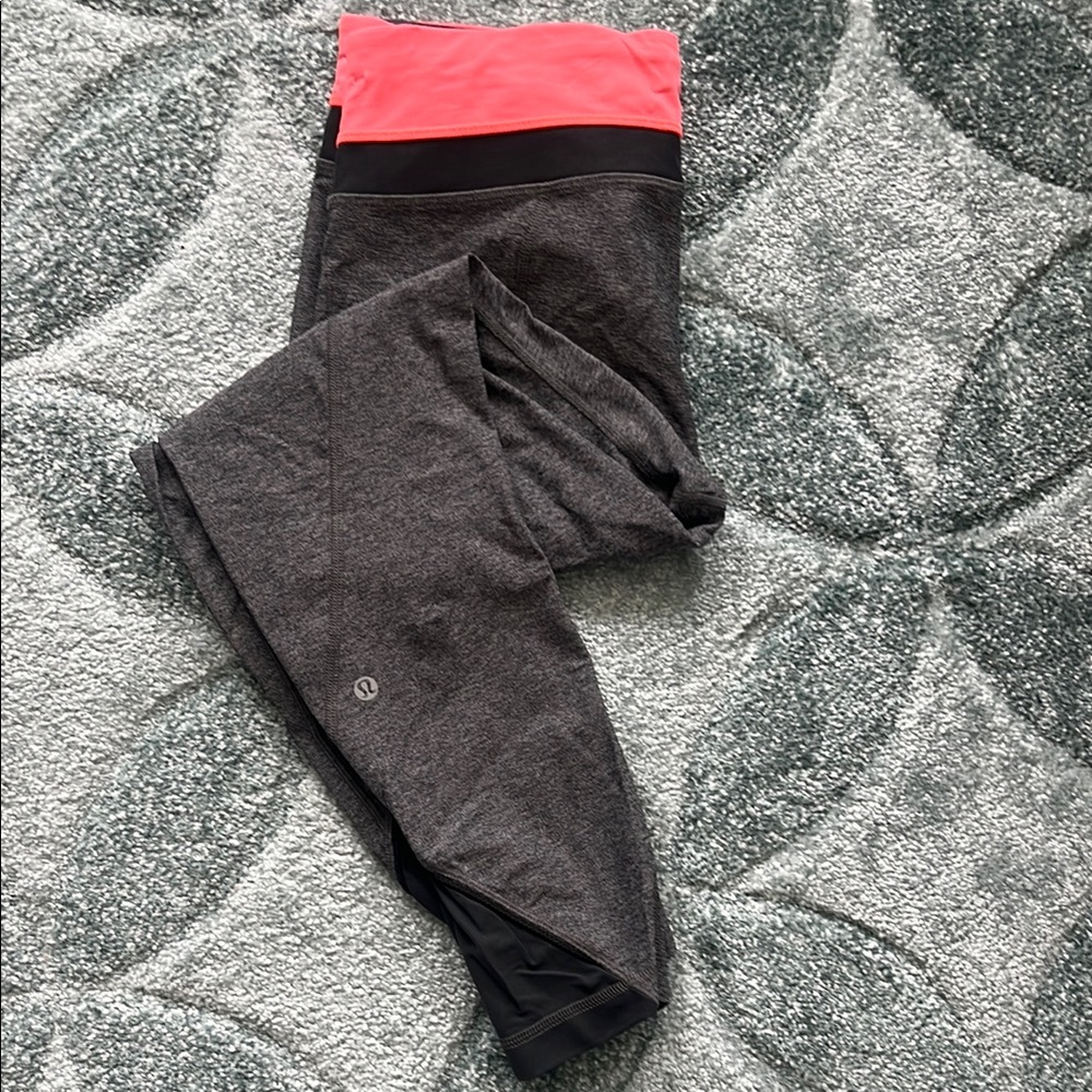 Lululemon Inspire Tight II Deep Coal Grey Mesh Size 10